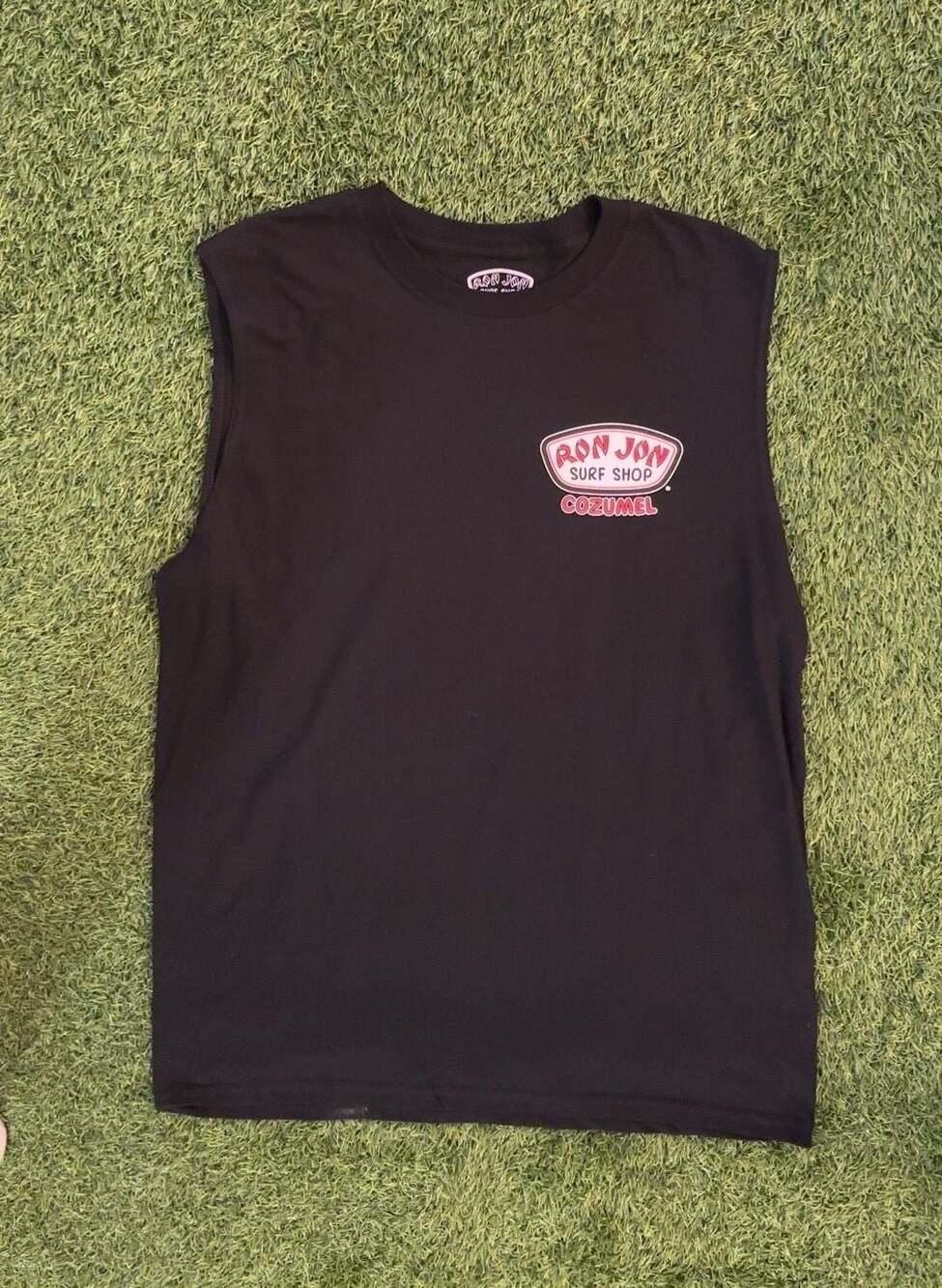 Ron Jon Surf Shop Cozumel Black Muscle Tank Top Size L